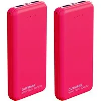 OUTMARK SWIFTER 10.000 2x USB-A Ausgang, 1x USB-C zum Laden der Powerbank 10000 mAh, Fast Charge 2 x 2,4A