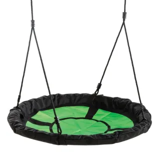 Nestschaukel Swibee - Große wetterfeste Gartenschaukel Ø98cm für Kinder - Robuster Schaukelsitz aus Polyethylen bis 100kg belastbar - Wickey