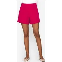 SASSYCLASSY Shorts Figurbetonte Shorts Damen Elegant Sommer Winter High-Waist kurze Hose mit seitlichem Reisßverschluss Taupe Schwarz