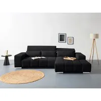 COTTA Ecksofa Orion L-Form, B: 307 cm, 2x Kopfteilverstellung & 3 Nierenkissen