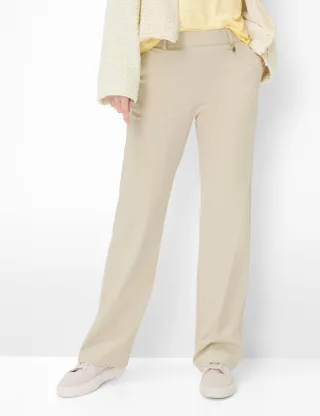 Raphaela by Brax Damen Marlenehose Style LILLYTH FLARED ECRU, hellbeige, Gr. 46K