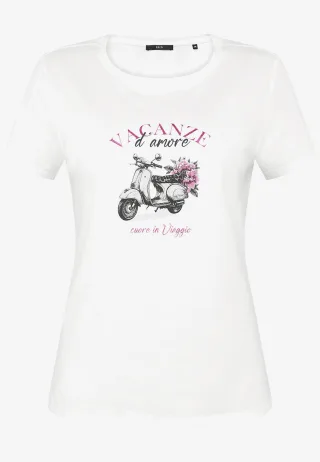 zero - Shirt mit Print pink - Gr. - 38