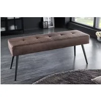 riess-ambiente Sitzbank BOUTIQUE 100cm antik braun/schwarz – Microfaser, Metallbeine, modern (Einzelartikel, 1-St), strapazierfähig & im modernen Stil – ideal für Flur oder Wohnbereich