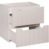 Lomadox Unterschrank NEWPORT-56-CASHMERE Waschtischunterschrank, kaschmir mit gerillter Front, ca. 60/57/39cm