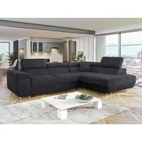 MIRJAN24 Ecksofa Torezio, mit Bettkasten und Schlaffunktion, Einstellbare Kopfstützen, 274x203x70-90 cm