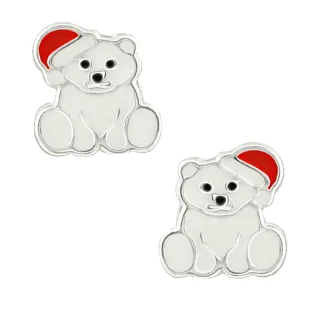 Polarb?r Ohrringe aus 925 Silber