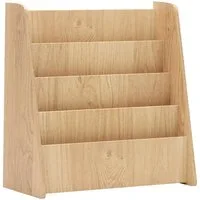 COSTWAY Kinderregal, mit 4 Fächern, Aufbewahrungsregal, Holz, Trapezstruktur