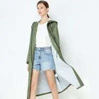 MOPUEA Regenjacke Lange Regenjacke Wasserdicht Winddicht Leicht Faltbar Outdoor Jacke (Regenjacke für Alltag, Reisen und wechselhaftes Wetter, Leicht faltbar, spart Platz im Rucksack oder Koffer) Wasserdicht, winddicht, leicht und pflegeleicht