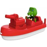Aquaplay Spielzeug-Boot FireBoat, mit Krokodilfigur, Wasserspritzfunktion, Löschboot für Wasserbahn