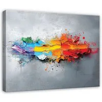 Wallarena Leinwandbild Abstrakt Beton - Grau - Modern - Wohnzimmer, Abstrakt, 40x30x2cm