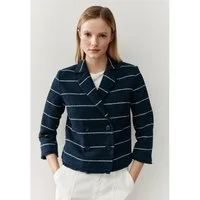 MORE&MORE Kurzblazer sportiver 3/4 Arm-Kurzblazer, gestreift