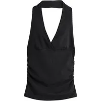 Next Trägertop Ärmelloses Neckholder-Oberteil mit Raffung (1-tlg)