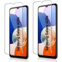 CLM-Tech Displayschutzglas 2x Schutzfolie für Samsung Galaxy A05s - Panzerfolie für Samsung Galaxy A05s, Samsung Galaxy A05s Panzerglas Folie - Anti-Fingerabdruck und kratzfest -, 2 Stück, Unterstützt Fingerabdruck-ID