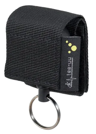 Schlüsselhalter | TEE-UU | REWIND | für Quick/Black Koppeln | 60cm Stahlseil selbstaufrollend | 130 g Zugkraft | Schlüsselring | robuste Klettfläche