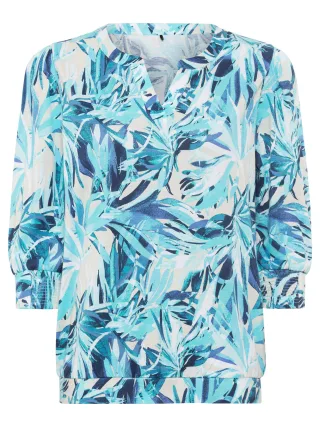 Olsen - T-Shirt Long Sleeves aruba blue - Gr. - 46