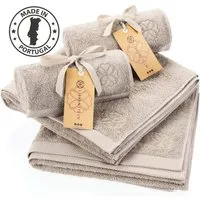Liebenstein Handtuch Set Samtweiche Handtücher aus 100% Baumwolle, (4-St), beige Frottiertücher, 2x 50x100 cm & 2x 70x140 cm