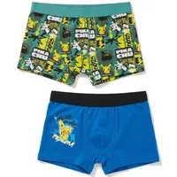 POKÉMON Boxershorts Pokémon Jungen Boxershorts 2er Pack - Pikachu Design - Gr. 110 bis 140 (Packung, 2 er Pack)