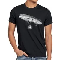style3 T-Shirt NCC-1701 Anflugstar star trekkie trek enterprise sternenflotte