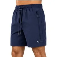 Smilodox Shorts Riven Herren, Sommershorts schnelltrocknend für Fitness & Training Zip Taschen, Gesäßtasche, Stretch, Kordelzug