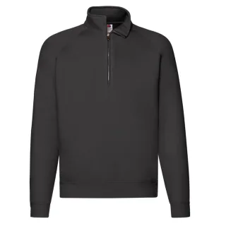 Fruit of the Loom - "Premium" Sweatshirt Reißverschluss für Herren (Schwarz)