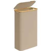 SONGMICS Wäschekorb, Wäschekorb mit Deckel, Wäschesammler 65 L, herausnehmbarer Wäschesack