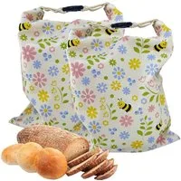 Agger Brottasche 2er Set Brotbeutel Leinen-Baumwolle, BRØT 43x33cm, Brotsack, (2-tlg), wiederverwendbar, Brottasche waschbar zur Brotaufbewahrung