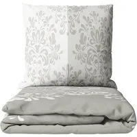 Leonado Vicenti Bettwäsche Biber Baumwolle, Biber, 2 teilig, warm und kuschelig, elegantes Design in Taupe und Beige