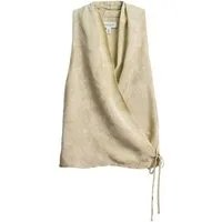 Bhoem V-Shirt BHOEM Satin-Wickeloberteil mit Jacquardmuster (1-tlg)