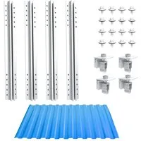 NuaSol Solarmodul-Halterung Trapezblechdach-Montageset Kurzprofil 40 cm