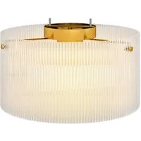 HOMCOM Deckenleuchte Deckenleuchte mit E27 Fassung, Ohne Leuchtmittel, für Schlafzimmer Wohnzimmer Ø32 x 16,5 cm, exkl.Glühbirne Transparent