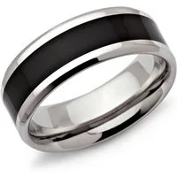 Unique Fingerring Unique Edelstahlring veredelt mit Ionic Black Plating R9089