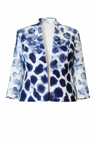 select! by Hermann Lange - Jacke/Blazer offwhite-blau - Gr. - 42