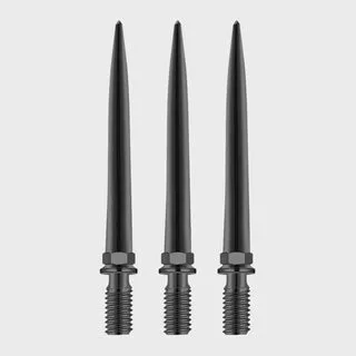 Steel Dart Spitzen Glatt - Schwarz / Lang (39mm)