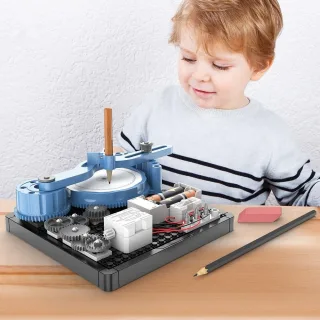 Painter Children DIY Mechanical Plotter Painting Drawing Science Suit Scientific Physics Manual Experiment Educational S