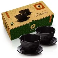 Bonvivre Teeservice 2er Set Gusseisen Teetassen+Untersetzer