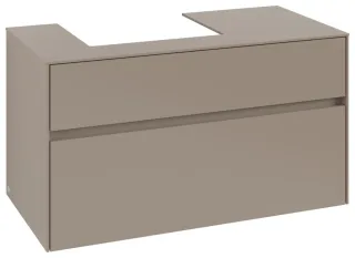 Villeroy & Boch Waschtischunterschrank Collaro C01400 1000x 548x500mm 2 Ausz. Waschbecken li Taupe C01400VM