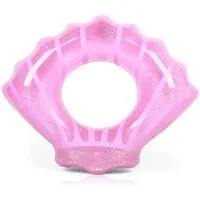Sport-Knight® Schwimmreifen Aufblasbarer Muschel-Schwimmring mit Glitzer, für Kinder & Erwachsene
