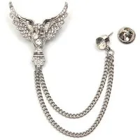 Firetti Brosche Schmuck Geschenk Ansteckschmuck Gliederkette Flügel glitzernd, mit Glasstein