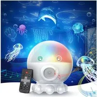 PRIISF LED Nachtlicht LED Sternenhimmel Projektor Baby Einschlafhilfe Stern Meereswelt Retoo, 3-Folien