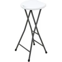Spetebo Hocker klappbar mit Metall Gestell Belastbarkeit 100 kg (Sitz / Barhocker, 1 St., mit stabilem 4-Fuß-Metallgestell), klappbarer
