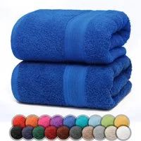 NatureMark Duschtücher 2er-Set Frottier Duschtücher 70x140cm, 100% Baumwolle (2-St), Premium Qualität, DUSCHTUCH, Dusch-Handtuch, 70x140cm, Royal blau