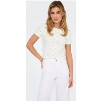ONLY Kurzarmshirt ONLFENJA LIFE SS AOP TOP JRS NOOS Baumwollmischung, Cropped Fit, Rundhals