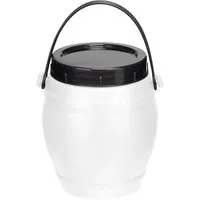 Garronda Regentonne 1,5L Behälter mit Deckel Weithalsfass BPA-frei GD-0086, Weiß, 1.5 l, (1-tlg), BPA-Frei