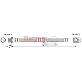 Metzger Bremsschlauch vorne Audi A3 Skoda Octavia VW Bora Golf