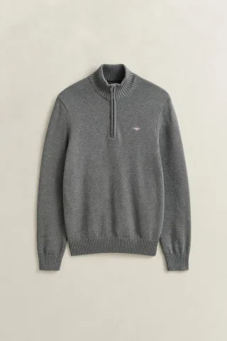 GANT - Casual Troyer aus Baumwolle dark grey melange - Gr. - XL