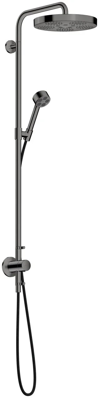 Hansgrohe Showerpipe Unterputz AXOR One mit Thermostat, Kopfbr.280 1jet EcoSmart polished black chr 48797330