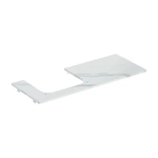 Geberit One Waschtisch-Platte 505135001 120x2x47cm, Ausschnitt links, Steinzeug, Marmoroptik weiß/matt