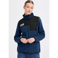 OXMO Fleecejacke OXNete Kuschelige Fleecejacke mit praktischen Taschen und Stehkragen