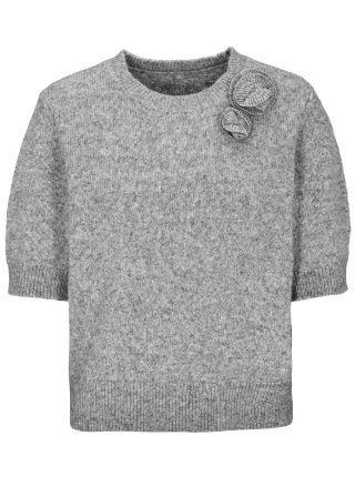 IN LINEA - Pullover flanell mel. - Gr. - 36