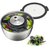 GEFU Salatschleuder Salatschleuder SPEEDWING® Edelstahl Mit Deckel Gro